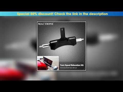 Get Motorcycle Turn Signal License Plate Relocation Kit Black For Harley Dyna Super Glide Custom 20