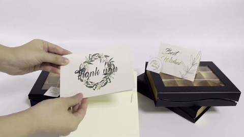 Bumlon Chocolate Boxes Packaging,Empty Chocolate Box with Magnetic Closure & Window,Stylish Packaging for Homemade Chocolates,DIY Confections,24 Grids (2 Pack)