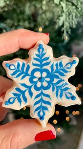 Embroidery Snowflake ❄️ I saw this on Instagram and HAD to try it myself! What do you all think?! I really hope you’re enjoying the videos and getting in the HOLIDAY SPIRIT!!! It’s so hard to think up two new designs everyday and keep up with my regular work plus all the holiday madness (😳), so if you all have any cookie ideas let me know!!! 😂 ❤️ . . . #snow #snowing #snowflake #relaxing #cookies #cookieideas #baking #christmas #winter #christmascookies #wintercookies #embroidery #cookiedecora