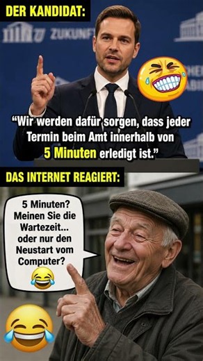 😂 Politiker verspricht 5-Minuten-Ämter – Die Antwort bringt alle zum Lachen! 🤣