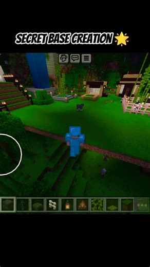 🌱“Hidden Base Under My Farm 🌾⬇️” #minecraft #gaming #shorts
