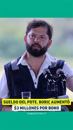 🔴 Tenso debate se ha generado en torno al presidente Gabriel Boric, luego de conocerse que su sueldo bruto aumentó de $7 millones a $10 millones entre noviembre y diciembre de 2025 gracias al Programa de Mejoramiento de la Gestión (PMG). El PMG es pagado a los servidores públicos de forma trimestral cuando la institución cumple cierto porcentaje de sus metas correspondientes al año anterior. | Meganoticias