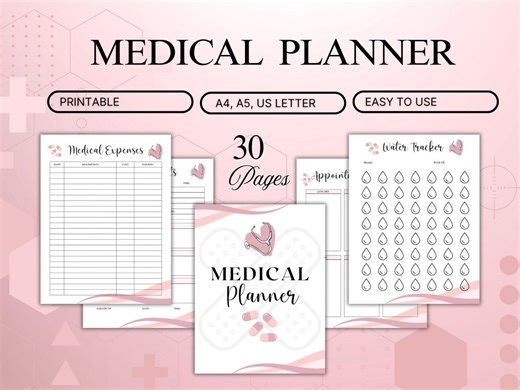 Migraine Tracker Printable | Headache Journal & Symptom Log | Pain Tracker | Chronic Illness Planner | 30 Page Health Planner - Etsy