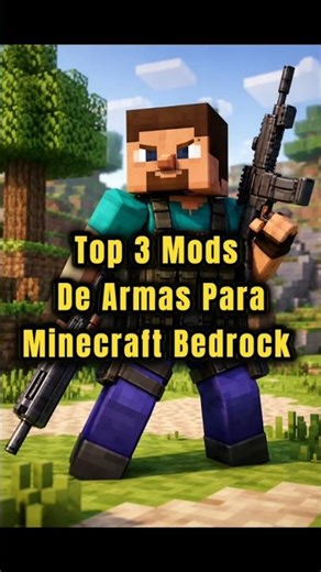 Top 3 Mods De Armas Para o Minecraft Bedrock #minecraft #mojang #viral