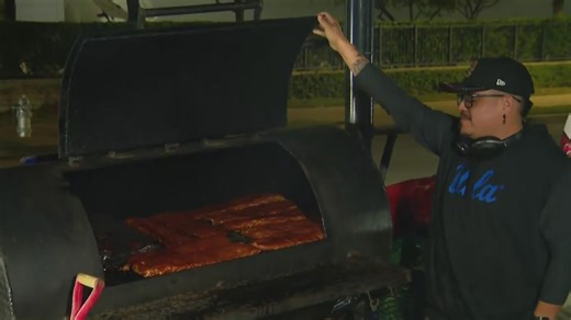 Bo Evans hangs out with tailgaters before the Dallas Cowboys, Kansas City Chiefs game