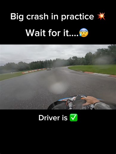 Shocking Karting Crash in Practice 💥 #karting #crash #dangerous #automobile #motorsport #viral