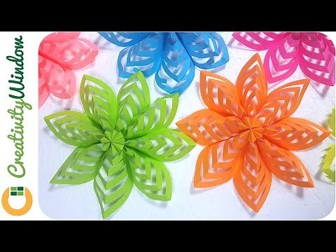 How To Make This Colored Paper Floral Decoration