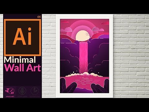 Making a Artwork with Basic Shapes in Adobe illustrator | Flat design with bold colors & Lines
