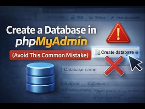 Create a Database in phpMyAdmin (Avoid This Common Mistake)
