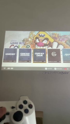 Projector with Games Built in 36,000+ Retro Games Mini Projector with WiFi and Bluetooth, Gaming Movie 2-IN-1 Projector 4K with 2 Wireless Controllers Birthday Gifts for Men/Teens/Kids