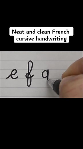 Neat and Clean French Cursive Handwriting Tutorial