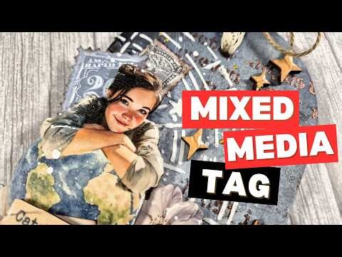 mixed media tag