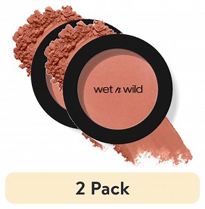 (2 pack) Wet n Wild Color Icon Blush Makeup, Infused with Jojoba Oil, Mellow Wine, 0.21 oz