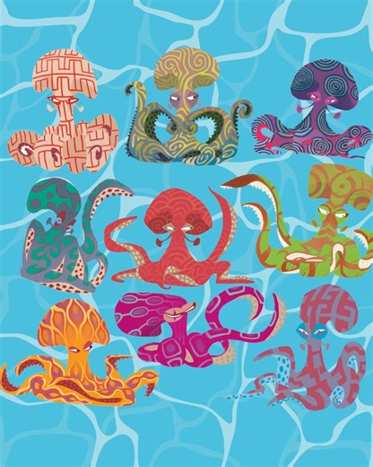 Eight arms, zero cares - dancing through summer like 🐙 #PenguinsofMadagascar 🎨: Floriane Marchix, Visual Development Artist | Penguins of Madagascar