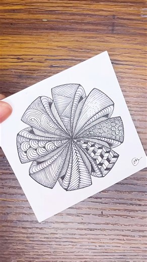 2M views · 32K reactions | Calm Your Mind With Zentangle Pattern | Drawing Tutorial For Beginners #zentangle #doodle #art #zenart #mindfulart #trending #viralpost #painting #easyart | Easy Art | Facebook