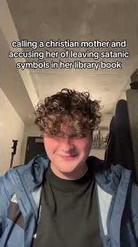 Calling a Christian mother and accusing her of leaving satanic symbols in her library book #fyp