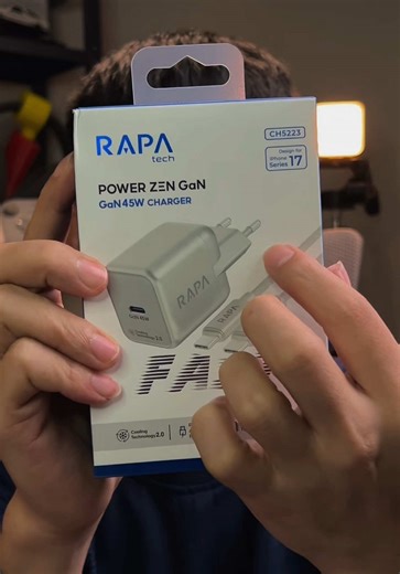RAPAtech Power Zen GaN 45W Charger for iPhone 17 Series