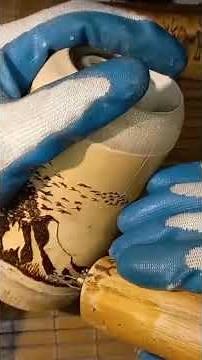 pyrography on bamboo or wood burning? #bamboo #bamboocrafts #woodworking #art #wood #diybamboo #diy
