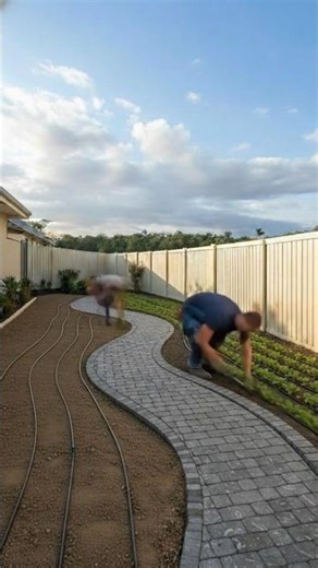 Perfect Garden Pathway Design 🌳 #GardenDesign #Backyard