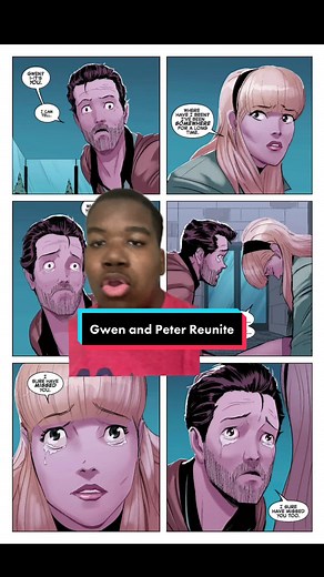 Gwen and Peter's Emotional Reunion in Marvel Comics