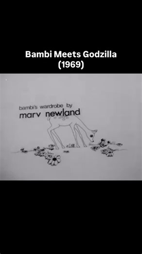 Mariano Arrigo • Argentine curator 🤖🧝‍♀️💀 | Bambi Meets Godzilla is a 1969 black-and-white animated short student film produced entirely by Marv Newland 🦌🦖 Less than two minutes... | Instagram