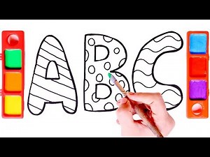 PINTA Y COLOREA 🎨 Dibuja y aprende las letras del abecedario ABC