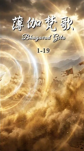 【薄伽梵歌・通勤靜心】1-19｜靈魂的重擊！驚天動地的神聖音頻，震碎內心一切動搖與恐懼 #YouTubeShorts #正念冥想 #靈性覺醒 #bhagavadgita