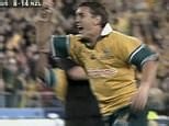 In 2002 Wallabies legend Mat Rogers scores try in Bledisloe Cup