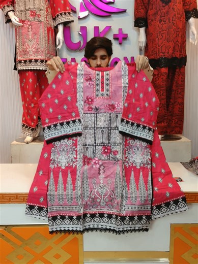 price 3000 😍😍 pure Lawn 3pc with mirror work neck cod all pak #ukfashion009 #viral #foryou #foryoupage #dress