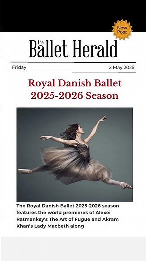 BALLET NEWS 🌟 Royal Danish Ballet 2025-2026 Season