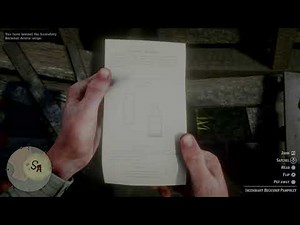 Red Dead Redemption 2 - Incendiary Shotgun Shell Recipe Location