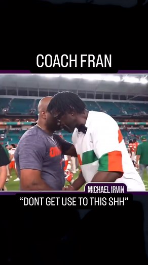 241K views · 709 reactions | Syracuse coach Fran Brown after there lost to Miami tells the playmaker Michael Irving don’t get use to this shhh… | FOOTBALLVILLE | Facebook