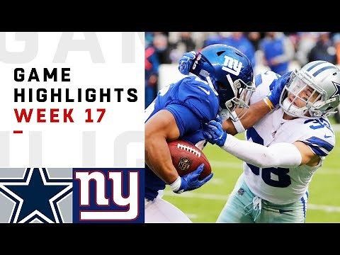 Cowboys vs. Giants Week 17 Highlights | NFL 2018