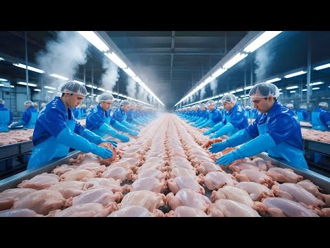 Inside the Chicken Farm: From Eggs to Full Grown Chicken (Full Process)