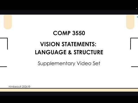 [1.6S] Vision statements: Language & Structure