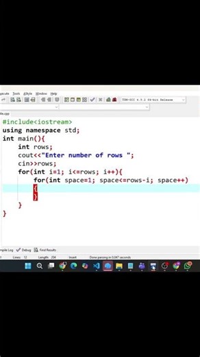 Number Pyramid Pattern in C++ | Programming Short