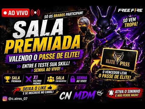 🚨 SALA PREMIADA AO VIVO! VALENDO PASSE DE ELITE 💎 | SENHA AO VIVO + SÓ OS BRABOS 😈