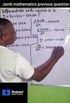 Jamb mathematics previous question #shabestonlinetutorial #mathematics #JAMB2026
