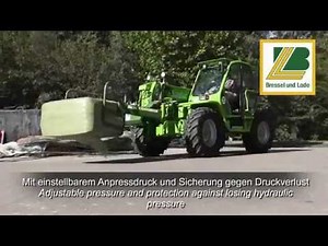 B40 Rund- und Rechteckballenzange am Merlo 41.7 Teleskoplader