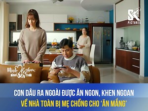 888K views · 16K reactions | Trong các loại "đồ ăn" thì Hân sợ nhất là "ăn mắng" của mẹ chồng ... Phim Mình Yêu Nhau, Bình Yên Thôi - Tập 3 'Mình Yêu Nhau, Bình Yên Thôi' phát sóng vào lúc 20h00 từ thứ Hai đến thứ Sáu hàng tuần trên VTV3. Phát hành trọn bộ Ultra HD 4K trên kênh Youtube SK Pictures lúc 20h35 cùng ngày. | SK Pictures | Facebook