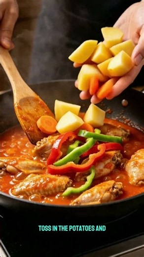 🍗 Easy Chicken Afritada Recipe | Classic Filipino Comfort Food in 40 Seconds! #shorts #cooking