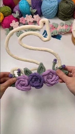 LETRA XL EN TRICOTIN CON HILO CHENILLA #icord #crochet #knitted #tricotin #diy #tejer #manualidades