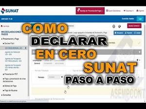HOW TO DECLARE ZERO - SUNAT / NATURAL PERSON WITH BUSINESS / LEGAL ENTITY.