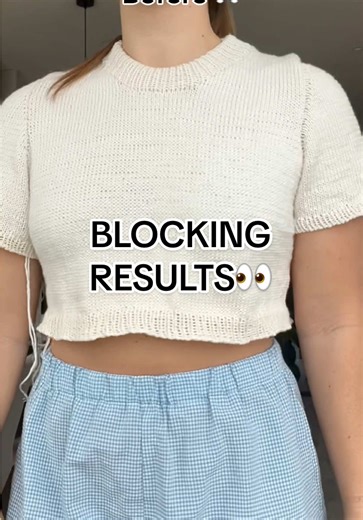 Blocking Results for Knitting: Before and After