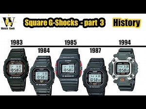 G-Shock history - 1984 - 1995 - squares