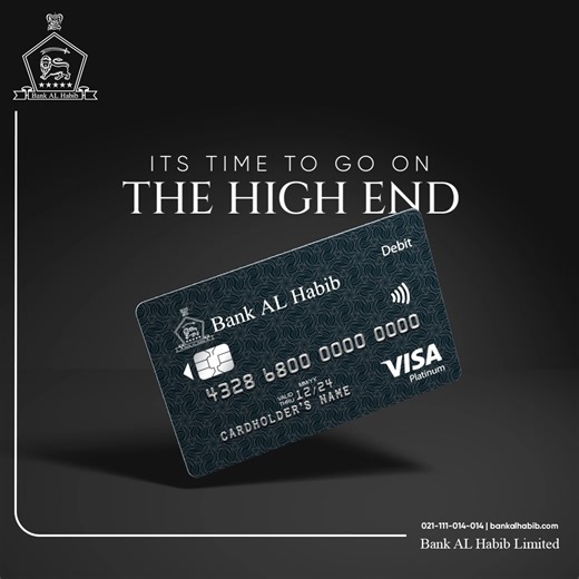 Don’t waste time, just upgrade your style with AL Habib Platinum Debit card. For any queries, simply inbox us or visit our website https://bit.ly/4bBezm0 You can also call us on (021) 111-014-014 #ALHabibPlatinumDebitCard #BankALHabib #RishtaBharosayka | Bank AL Habib Limited