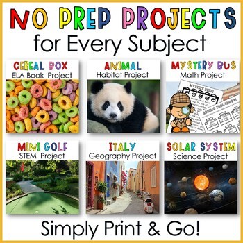 Research Project Based Learning Activities PBL Emergency Sub Plans 2nd Grade