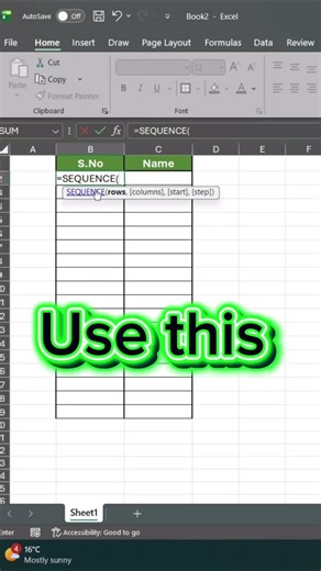 Auto Fill Serial Numbers in Excel FAST!