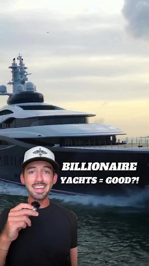 I think it’s good they’re buying megayachts! 😳 Most people look at megayachts and immediately see excess; the ultimate symbol of wealth inequality. But here’s the angle almost no one talks about: when a billionaire buys a megayacht, they’re not just spending money… they’re circulating it. Take Mark Zuckerberg as an example. He currently has a 387’ Feadship named Launchpad, a 262’ support vessel called Wingman, and a third smaller support vessel. Combined, that’s hundreds of millions upfront, bu