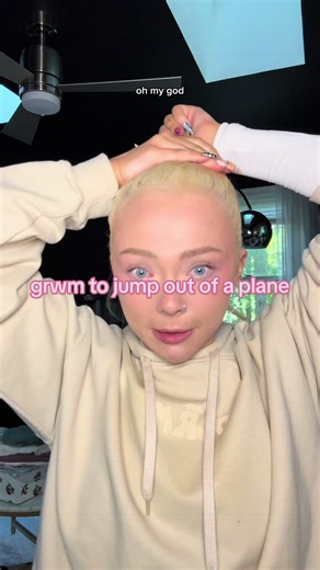 jumping out of a plane 14,000 ft. in the air?? i have many questions but my main one is will my makeup survive LOL will keep you updated🫡 #fyp #skydiving #grwm #relatable